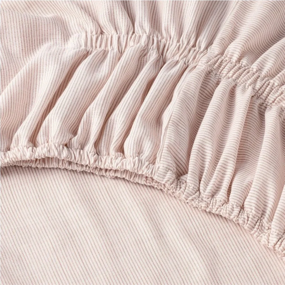 4pc King Micro Stripe Sheet Set Rust - Hearth & Hand™ with Magnolia